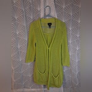 Pure Handknit brand Women's size extra small/ small, 100% cotton, knit cardigan